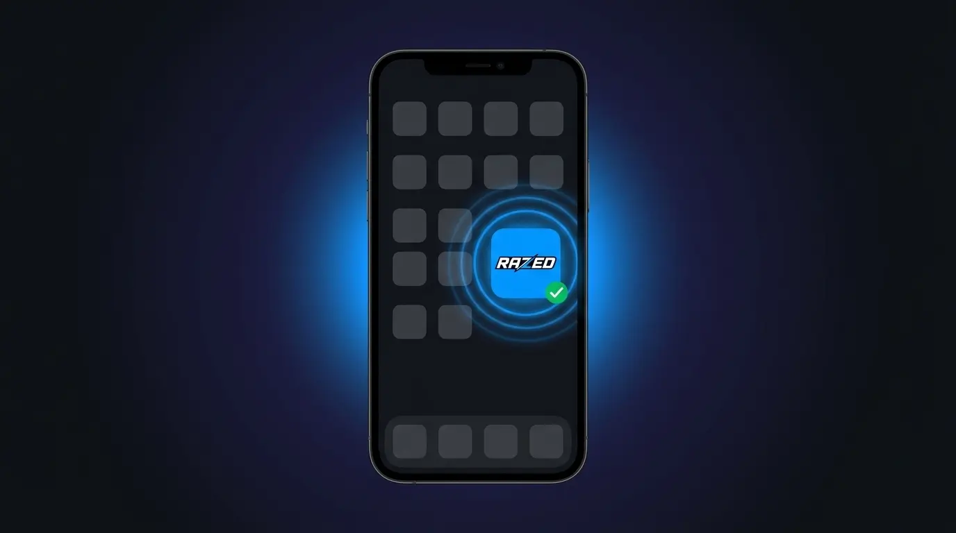 Schritt 4: Razed-Symbol auf dem Startbildschirm des Smartphones